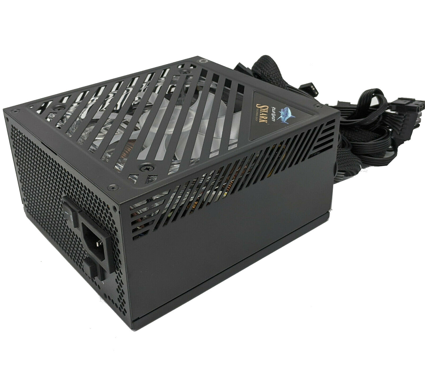 SHARK 1000W Digital RGB LED Fan Dual PCIe Gaming PC Black ATX Power Supply