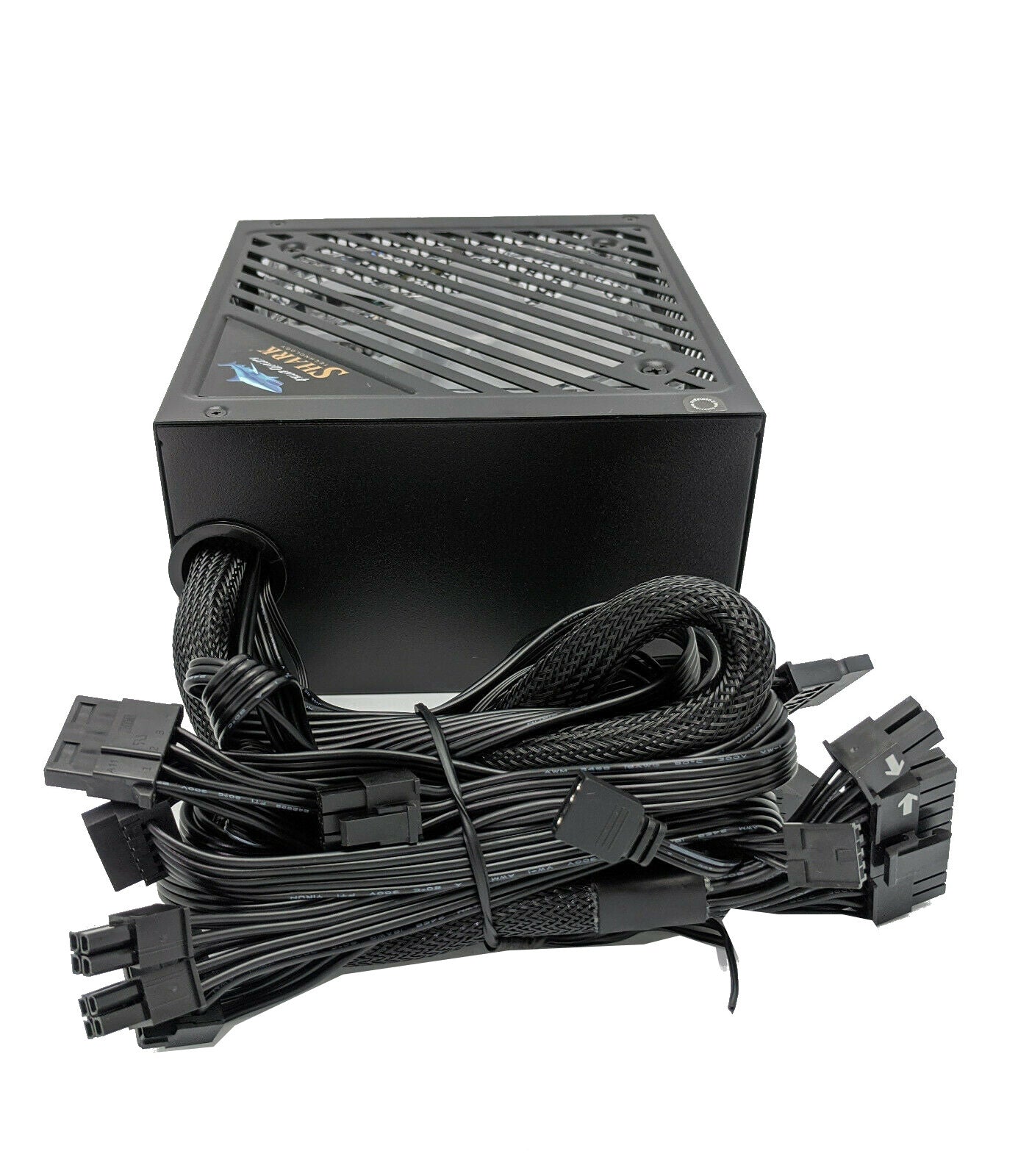 SHARK 1000W Digital RGB LED Fan Dual PCIe Gaming PC Black ATX Power Supply
