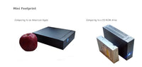Mini ITX Silent HTPC Fanless DIY Empty Desktop Black PC Case, 2x Front USB 2.0