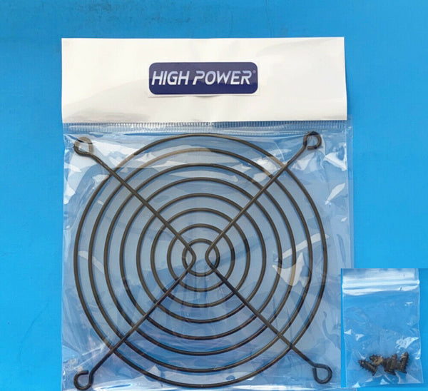 NEW HIGH POWER® 120mm Black Anodized Round Fan Grill,PC Case Installation Screws