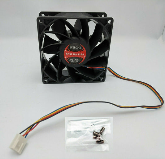 NEW Evercool EC9238H12BP High Speed 92mm x 38mm 4pin PWM Dual Ball Bearing 12V DC PC Case Cooling Fan