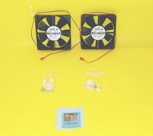 Qty 2: Jamicon 120mm Dual-Ball-Bearing Cooling Fan Kit for Open Air/ PC/ Server Case JF1225B1HA