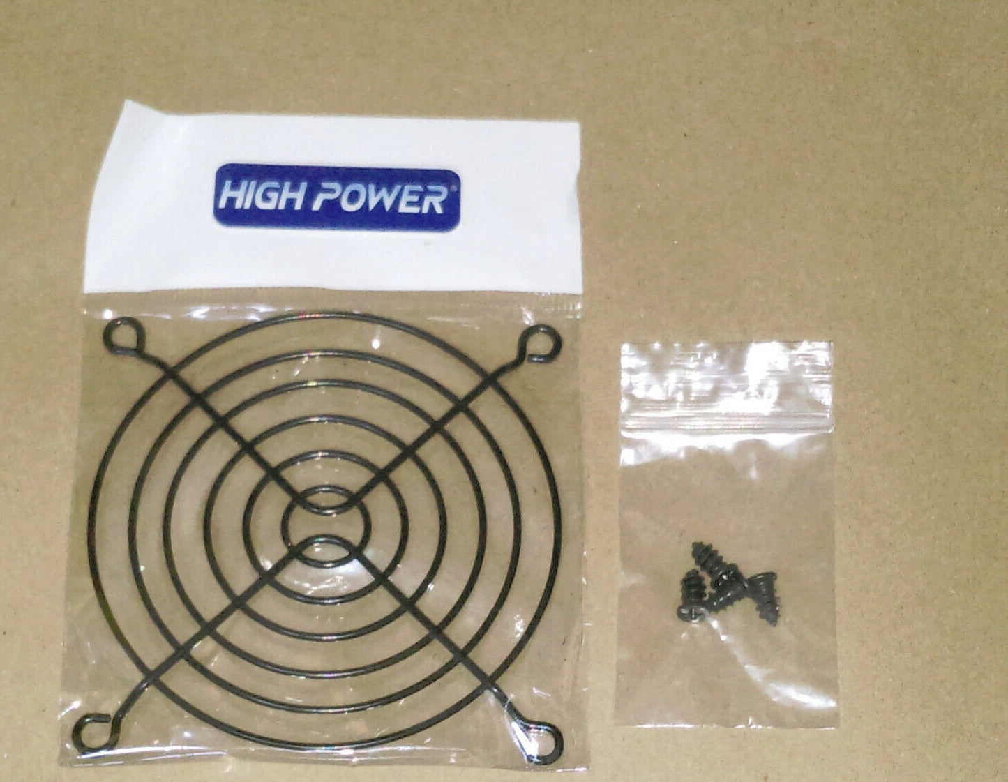 NEW HIGH POWER® 90mm Black Anodized Round Fan Grill, PC Case Installation Screws