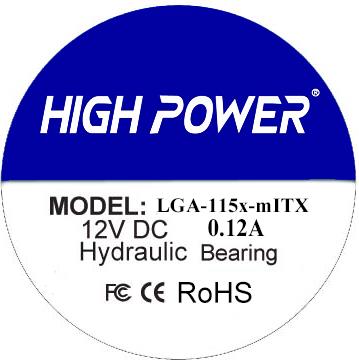 HIGH POWER® LGA-115x-mITX Low Profile (26.95mm in height) Intel Processor Cooling Fan & Heat-sink   LGA 1156/1155/1150/1151/1200