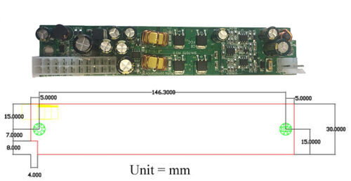 NEW 90W (120W peak) DC-ATX/SATA Modular Power Supply Adapter/Converter Pico/Mini ITX Board