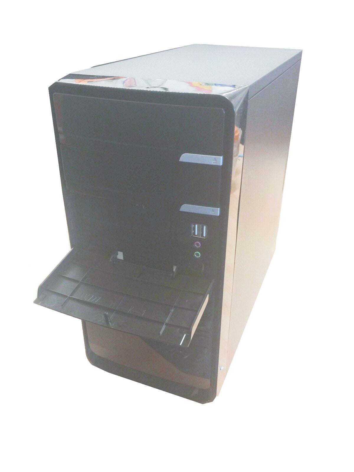 NEW Sleek Black Micro ATX Mini Tower w/ USB 2.0 Side Air Duct Desktop PC Case