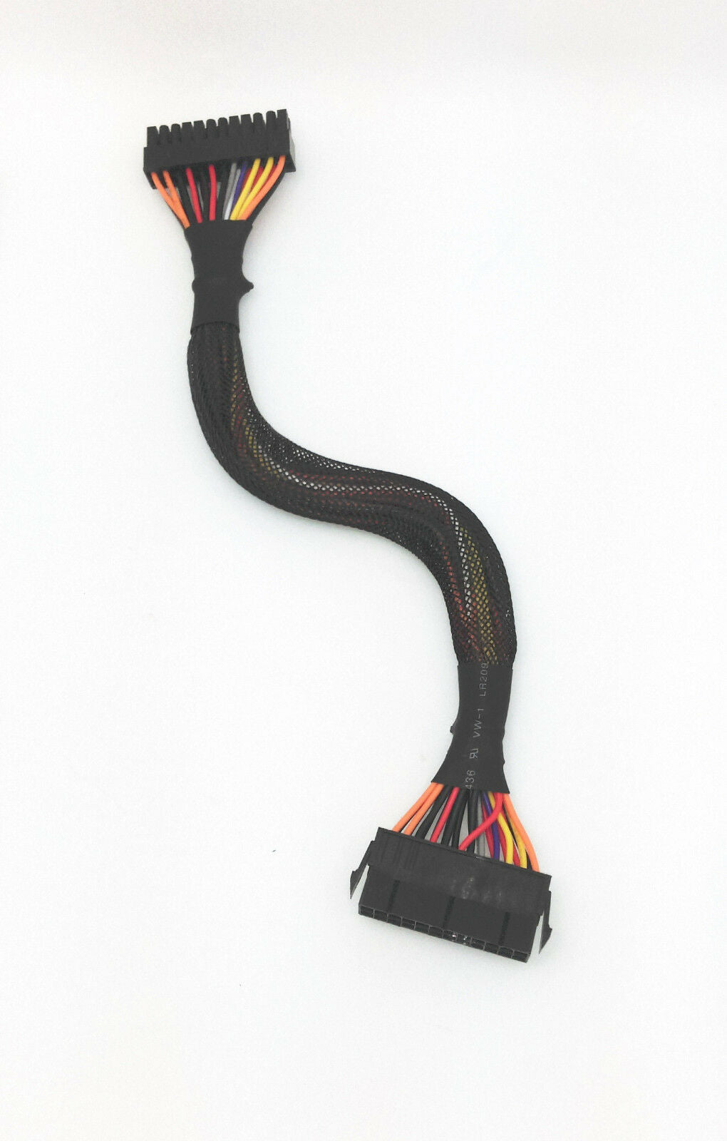 NEW Sleeved 13" PC Power Supply 24-pin ATX Main Connector Extension Cable