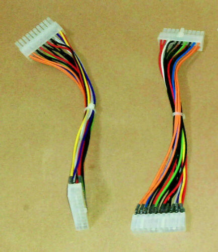 2-Pack: 24-to-20+4pin Adapter Cable for 20pin PC Motherboard +24pin ATX Power Supply