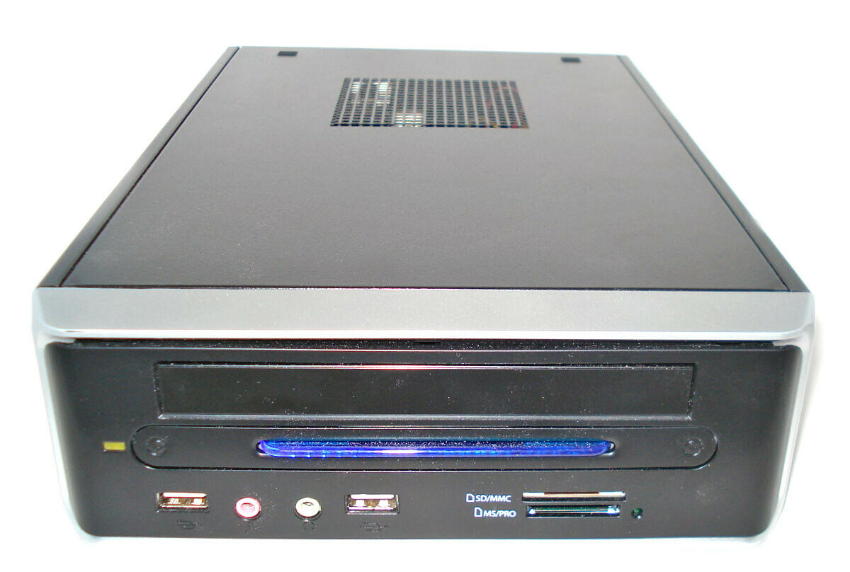 NEW Black Mini ITX Desktop PC Case, PSU, Fan,Memory Card Reader,Slim Optical Bay