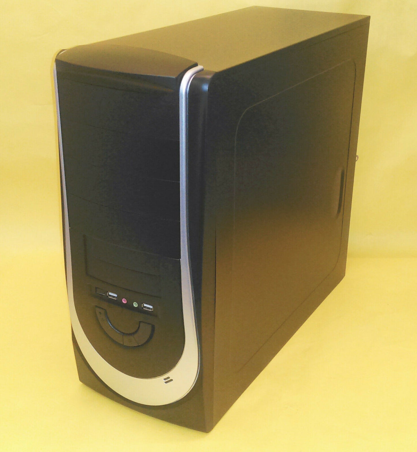 Linkworld 3131-11-c2228u Black & Silver Steel 250mm LED Side Panel Fan Mid Tower ATX Gaming PC Case