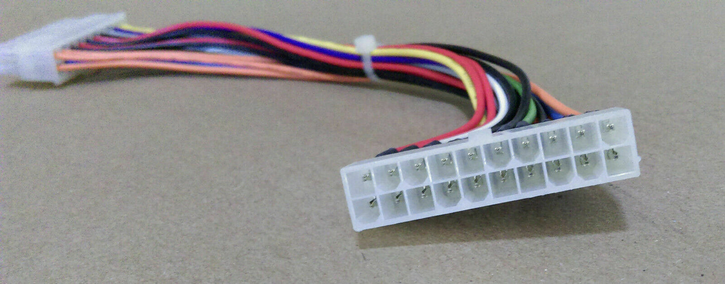 2-Pack: 24-to-20+4pin Adapter Cable for 20pin PC Motherboard +24pin ATX Power Supply