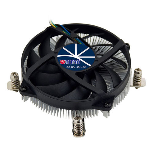 Titan DC-155A915Z/RPW 1U / Mini-ITX PC Intel Socket LGA 1150/1151/1155/1156 Low-Profile CPU Cooler w/ 95mm Cooling Fan