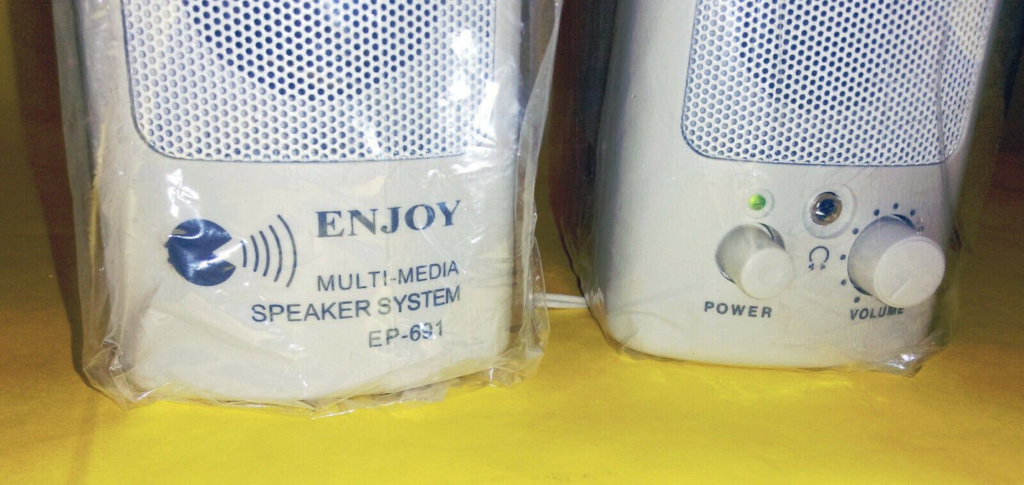 NEW Enjoy Beige 180W Amplified Multimedia PC Speaker System Model: EP-691