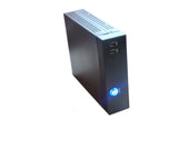 Mini ITX Silent HTPC Fanless DIY Empty Desktop Black PC Case, 2x Front USB 2.0