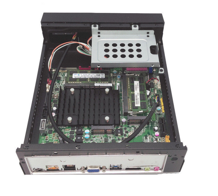 NEW Fanless Mini-ITX Barebone PC Intel 2GHz Quad-CORE,8GB DDR3 VGA/HDMI,HD Audio