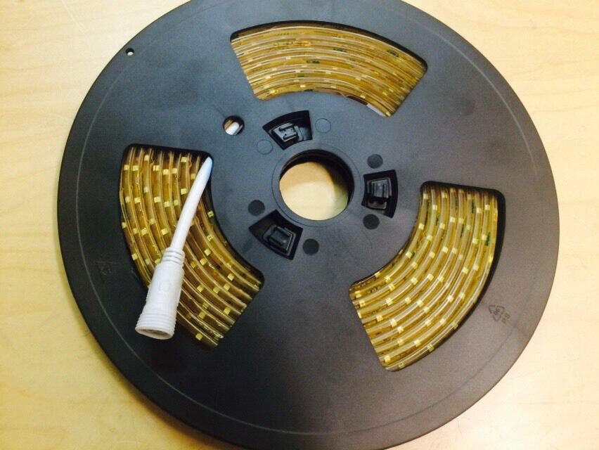 NEW 5meter 12v Waterproof Soft White LED Flex Light Strips 18W Roll SMD3528 PCB