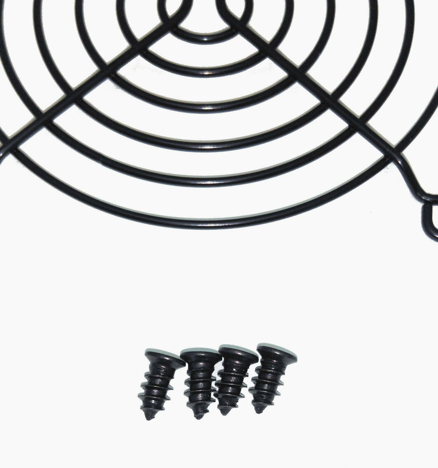 NEW HIGH POWER® 90mm Black Anodized Round Fan Grill, PC Case Installation Screws