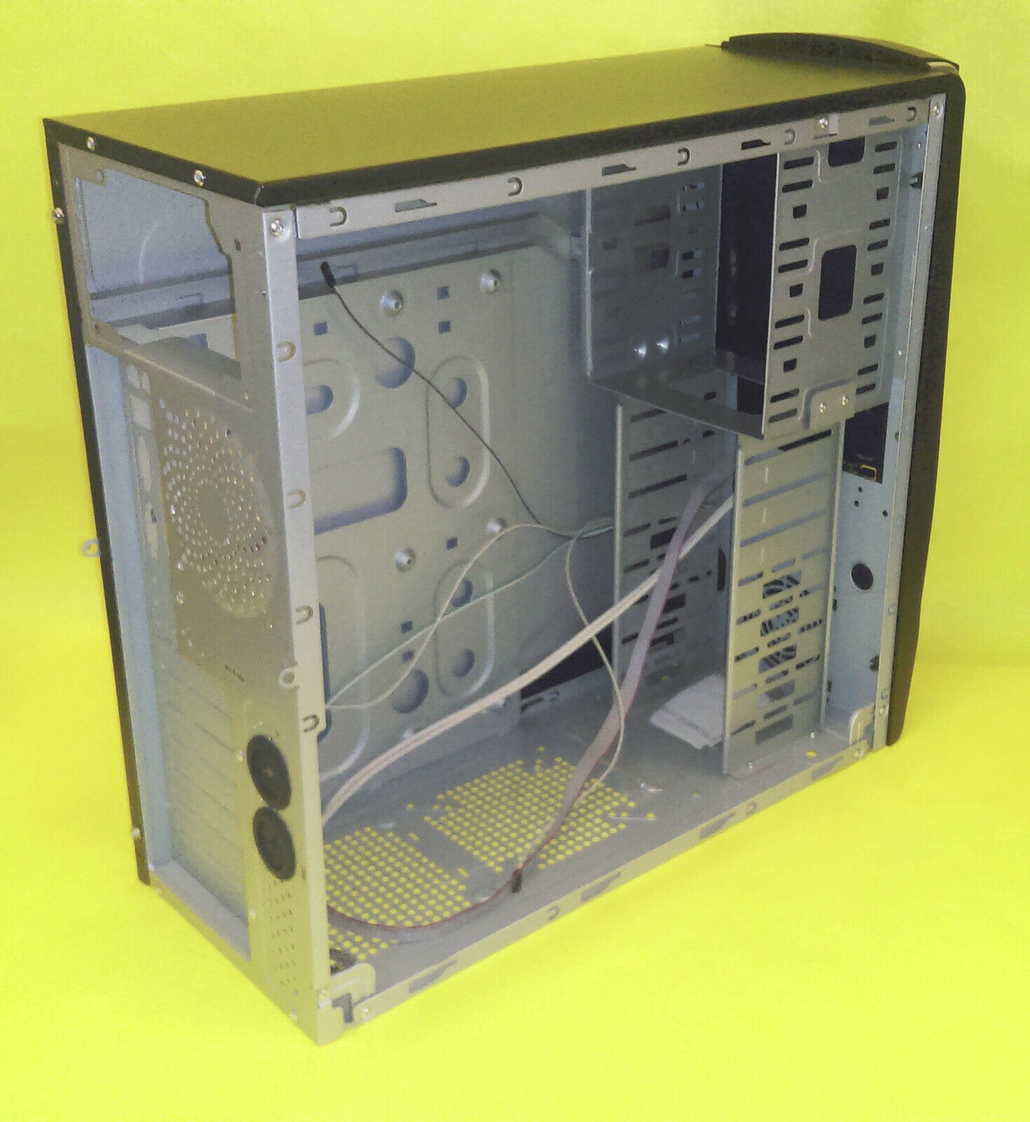 Linkworld 3131-11-c2228u Black & Silver Steel 250mm LED Side Panel Fan Mid Tower ATX Gaming PC Case