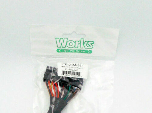 NEW Sleeved 13" PC Power Supply 24-pin ATX Main Connector Extension Cable