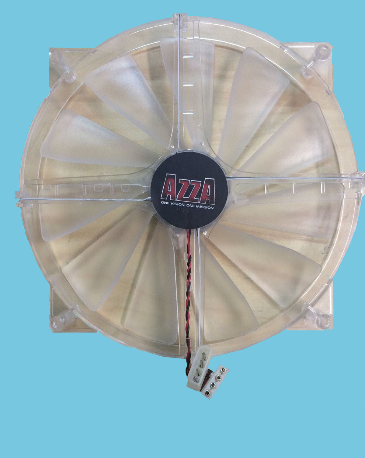 Lot 2: Azza 200mm Blue Quad LED PC Case Side Panel Ventilation Cooling Mod Fan