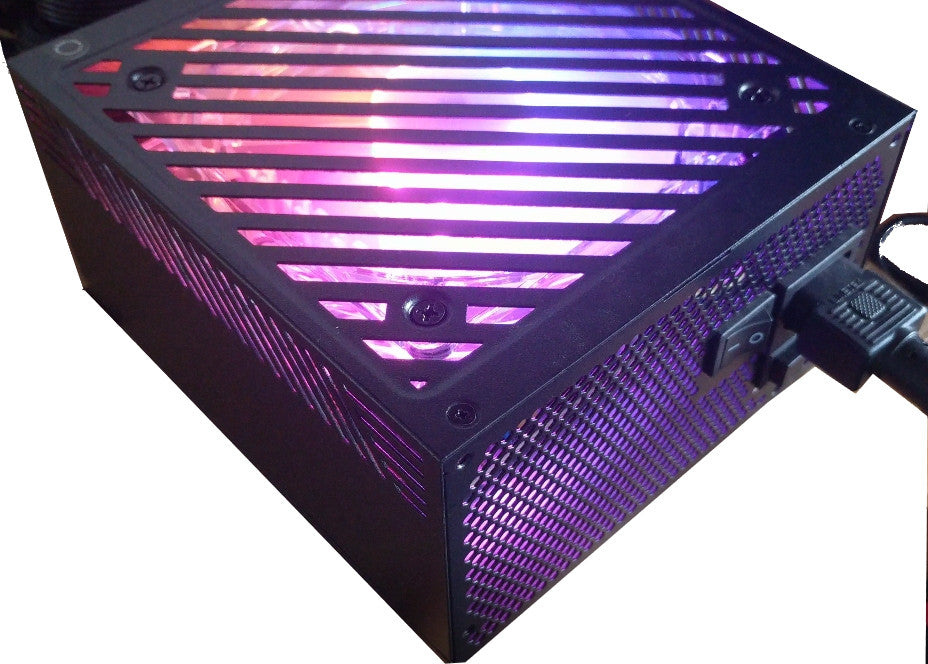 SHARK 1000W Digital RGB LED Fan Dual PCIe Gaming PC Black ATX Power Supply