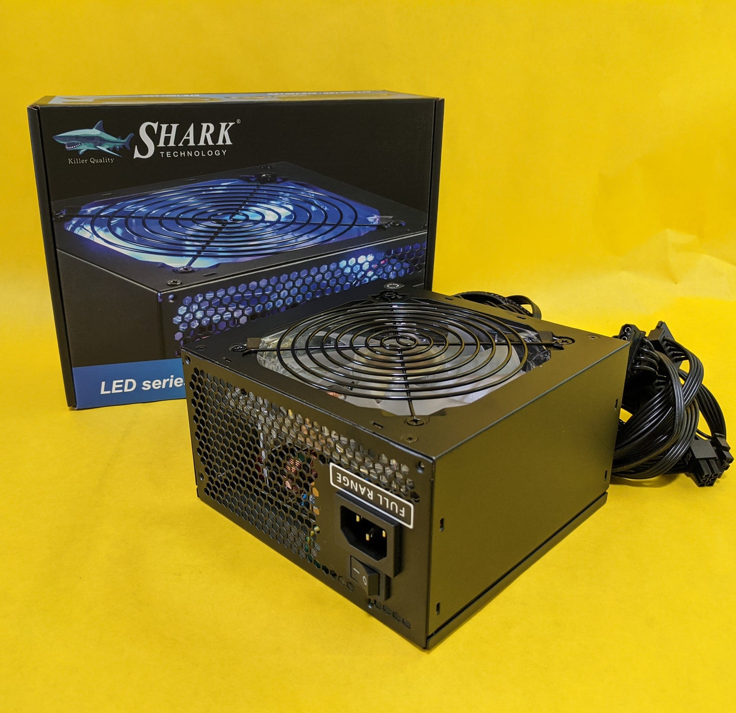 NEW SHARK TECHNOLOGY® 600W LED Gaming 2x PCIe PC ATX 12V Power Supply