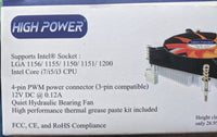 HIGH POWER® LGA-115x-mITX Low Profile Intel Processor Cooling Fan & Heat-sink   LGA 1156/1155/1150/1151/1200
