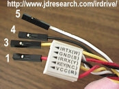 IR data cable, Individually-pinned, 43-inch long -- Connects from Infrared Drive's PCB to motherboard's IR port header