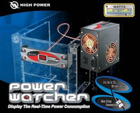 HIGH POWER 480W PW-480-302 DF ATX12V Dual-Fan PC Power Supply with Built-in Wattage Meter and Active PFC Technology with Auto AC Input Selection