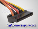 Molex Peripheral Power Connector to Dual Right-Angle SATA (Serial ATA) Power Adapter Cable