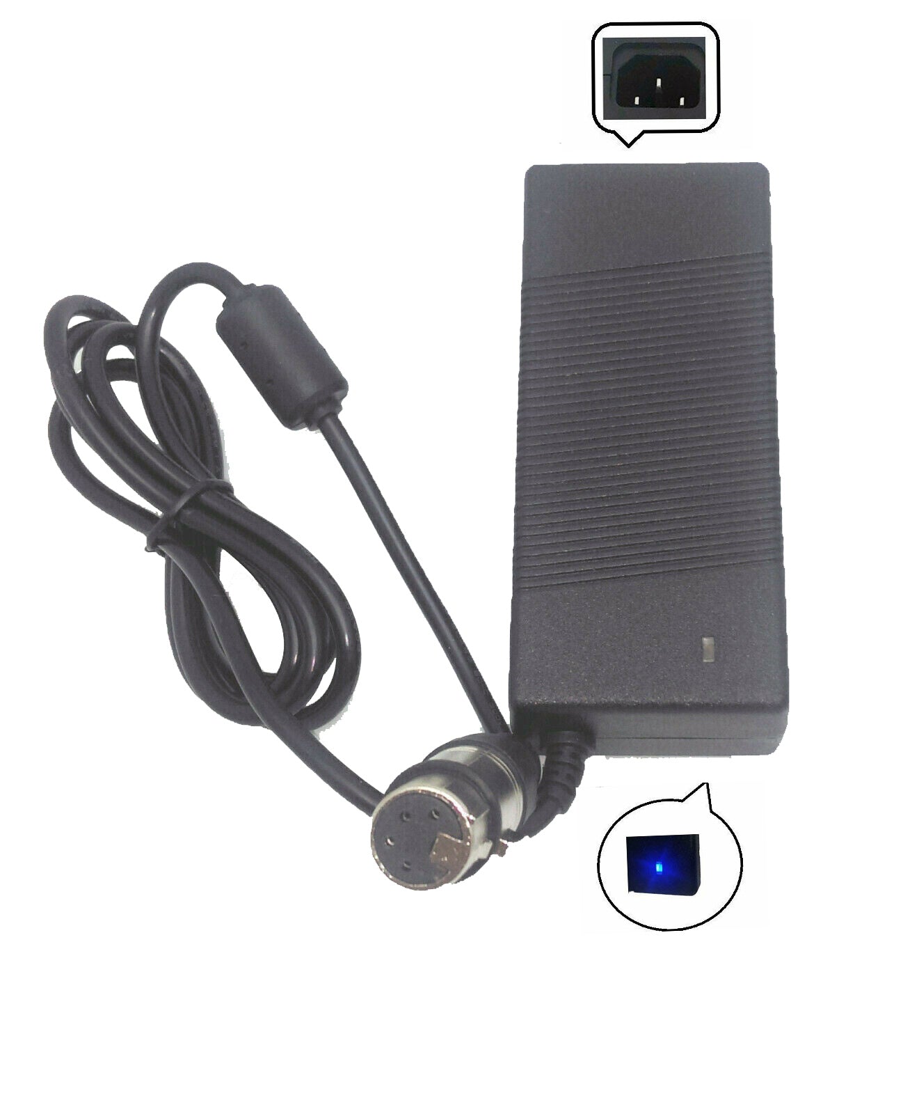 HIGH POWER® HPA-601250U3  REV: A36X  Energy-Efficient 60W Fanless 4pin XLR Power Supply for JVC/ SONY/ PANASONIC Pro Video/Audio