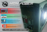 HIGH POWER® HPC-500-A12S Test Bench PSU 500W with Built-in LED Wattage Meter (Demo Unit)