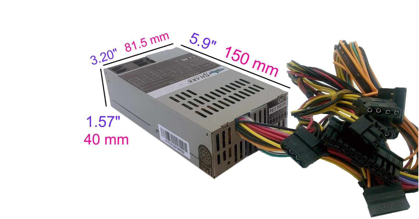 SHARK TECHNOLOGY FLEX1U-200 1U Flex ATX 200W Switching Power Supply IDE/SATA PC System