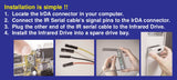 IR data cable, Individually-pinned, 43-inch long -- Connects from Infrared Drive's PCB to motherboard's IR port header