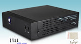 HIGH POWER® mITX-0DB Silent Fanless Mini PC Case 90W (120W peak) Modular Cable Power Supply AND VESA-Mount Kit