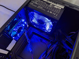 NEW Black MicroATX USB 3.0 PC Tower Case w/ SHARK 1000W LED Power Supply (LED Fan) & 80mm Enermax Blue LED Case Fan