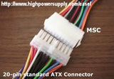 ATX Power Supply Main Connector Extension/Motherboard Stabilizer Cable PC 20Pin