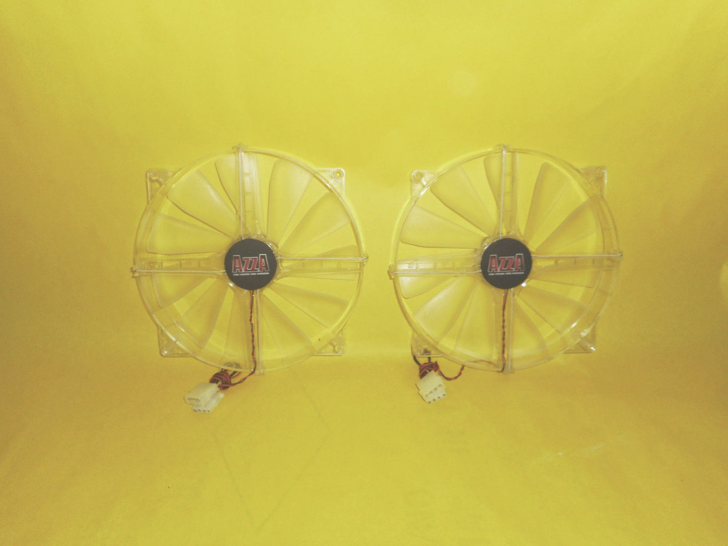 Lot 2: Azza 200mm Blue Quad LED PC Case Side Panel Ventilation Cooling Mod Fan