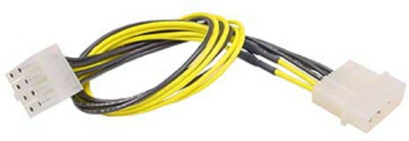 Molex Peripheral Power Connector to 8pin 12V,4pin ATX Motherboard Adapter Cable