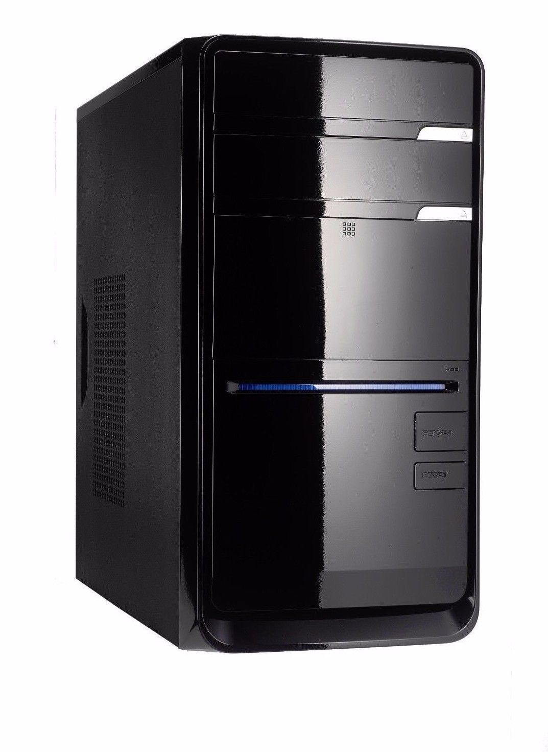 Microcomputers Tower Model NEW Sleek Black Micro ATX Mini Tower w/ USB 2.0 Side Air Duct Desktop ...