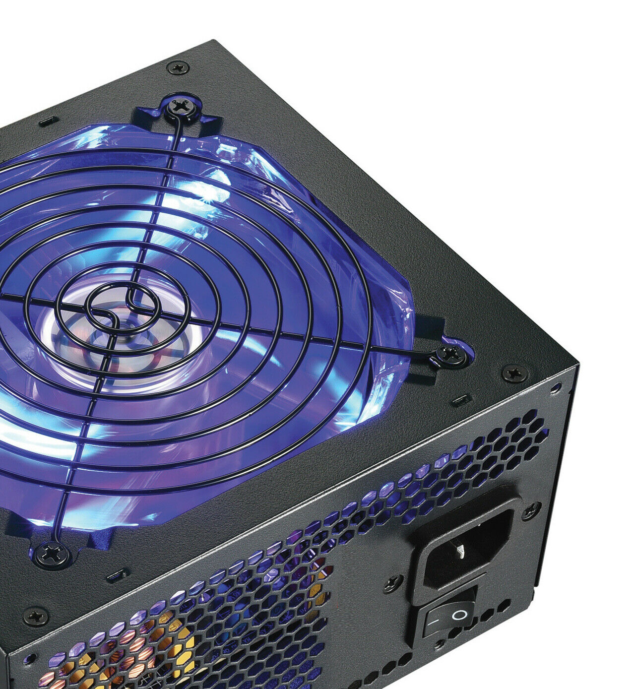 New SHARK 750W Quiet Blue LED Fan 80+ 2x PCIE Intel i7 Gaming PC Power Supply