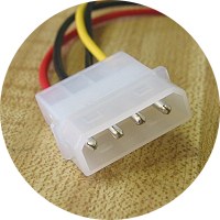 Molex Peripheral Power Connector to Dual Right-Angle SATA (Serial ATA) Power Adapter Cable